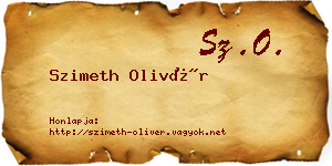 Szimeth Olivér névjegykártya