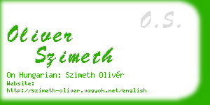oliver szimeth business card