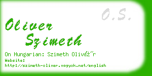 oliver szimeth business card